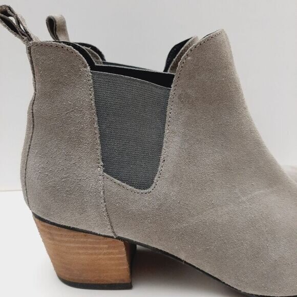 SUPERDRY Yasmin Ankle Boots Genuine Suede Leather Block Heel Grey Sz 9 - Picture 6 of 16